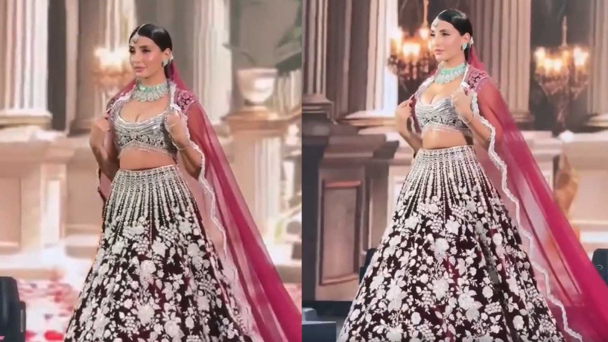 Nora Fatehi Shines in Manish Malhotra Lehenga in Dubai