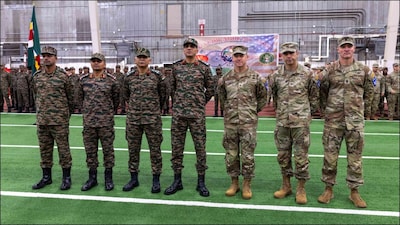 Indian and US troops at Fort Wainwright in Alaska. (US Embassy in India)