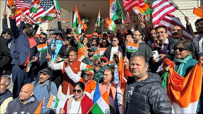 Indian-Americans gather outside the Consulate General of India in support of India, in San Francisco. (PTI/Representational Image)