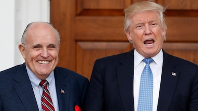Rudy Guiliani (left) and Donald Trump. (AP File)