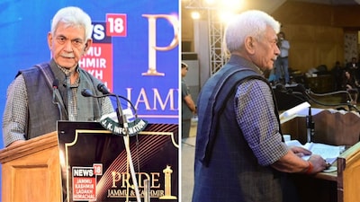 Jammu and Kashmir Lieutenant Governor Manoj Sinha at the Pride of Jammu & Kashmir awards organised by News18JKLH.