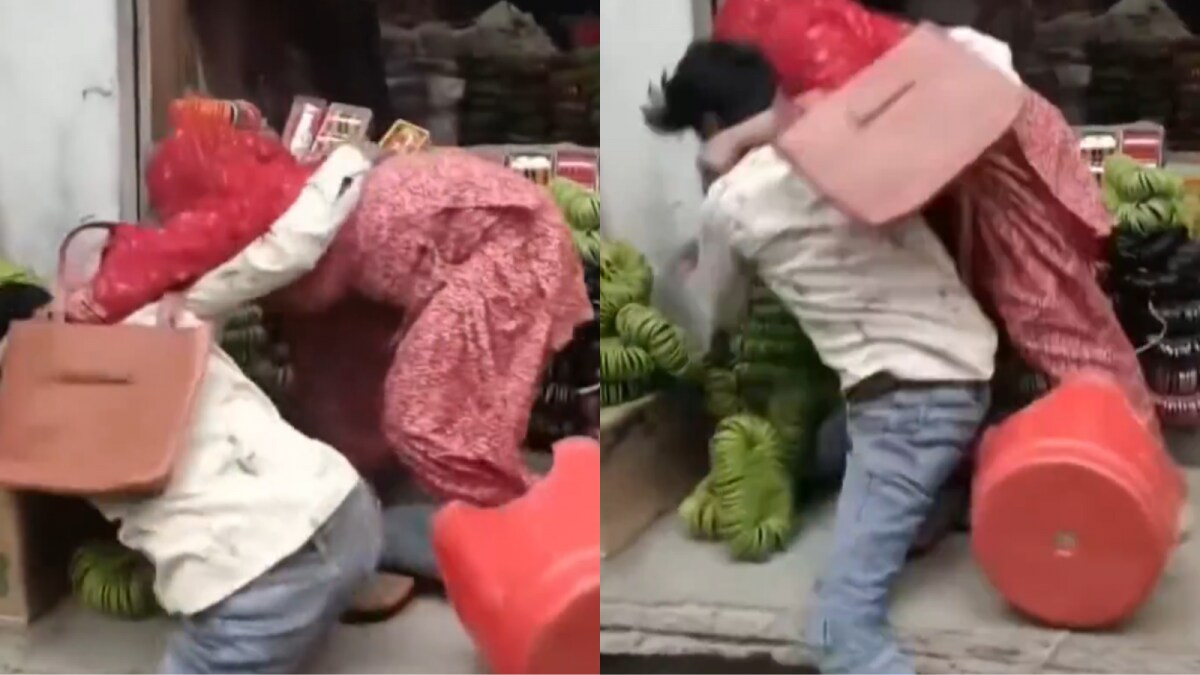 Woman Attacks Husband in Viral Street Brawl