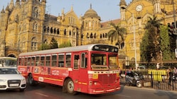 Public buses like BEST often get caught in heavy traffic.