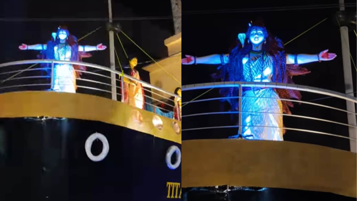Lord Shiva in 'Titanic' Pose Sparks Controversy at Durga Puja