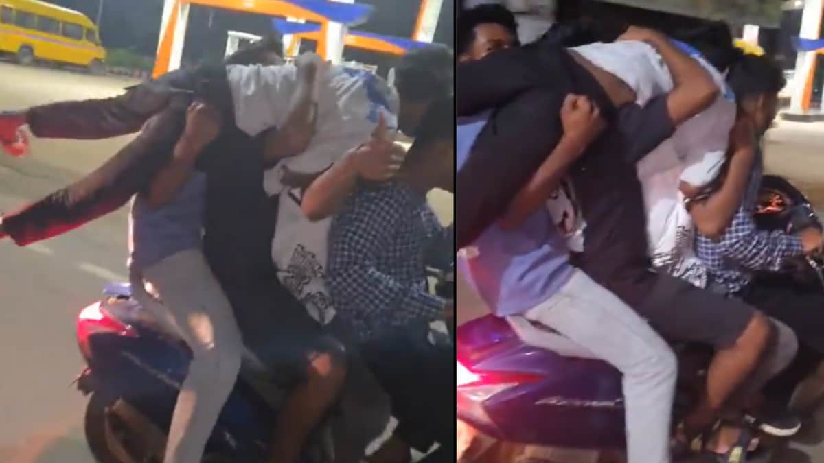 Men Perform Dangerous Scooter Stunt, Two Apprehended