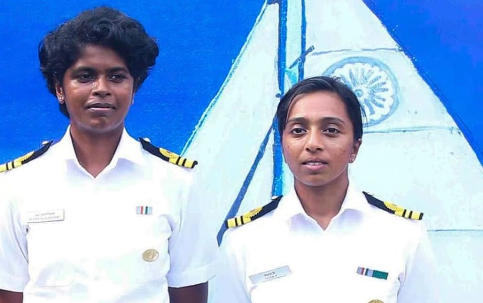 The second edition of the expedition was flagged off from the Naval Ocean Sailing Node, Goa, on October 2, 2024, with just two officers - Lt Commander Dilna K and Lt Commander Roopa Alagirisamy. The second edition of the expedition was flagged off from the Naval Ocean Sailing Node, Goa, on October 2, 2024, with just two officers - Lt Commander Dilna K and Lt Commander Roopa Alagirisamy.