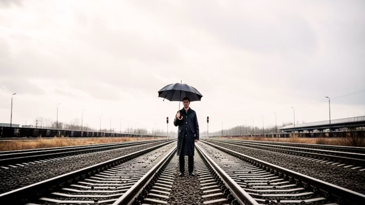 Umbrellas Near Railway Tracks Pose Serious Dangers