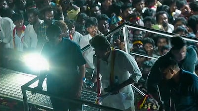 At least 36 people died at TVK chief Vijay's rally in Karur. (PTI)