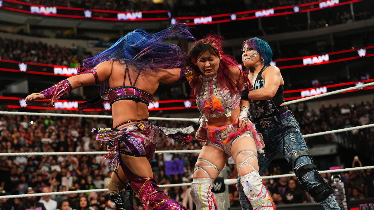 Iyo Sky, Kairi Sane and Asuka. (WWE) 