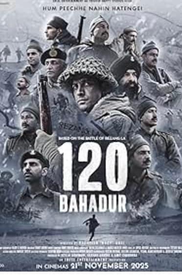  120 Bahadur: The film is based on the real-life Battle of Rezang La. It chronicles the extraordinary courage of 120 Indian soldiers who stood their ground against 3000 Chinese troops. It releases on November 21. 