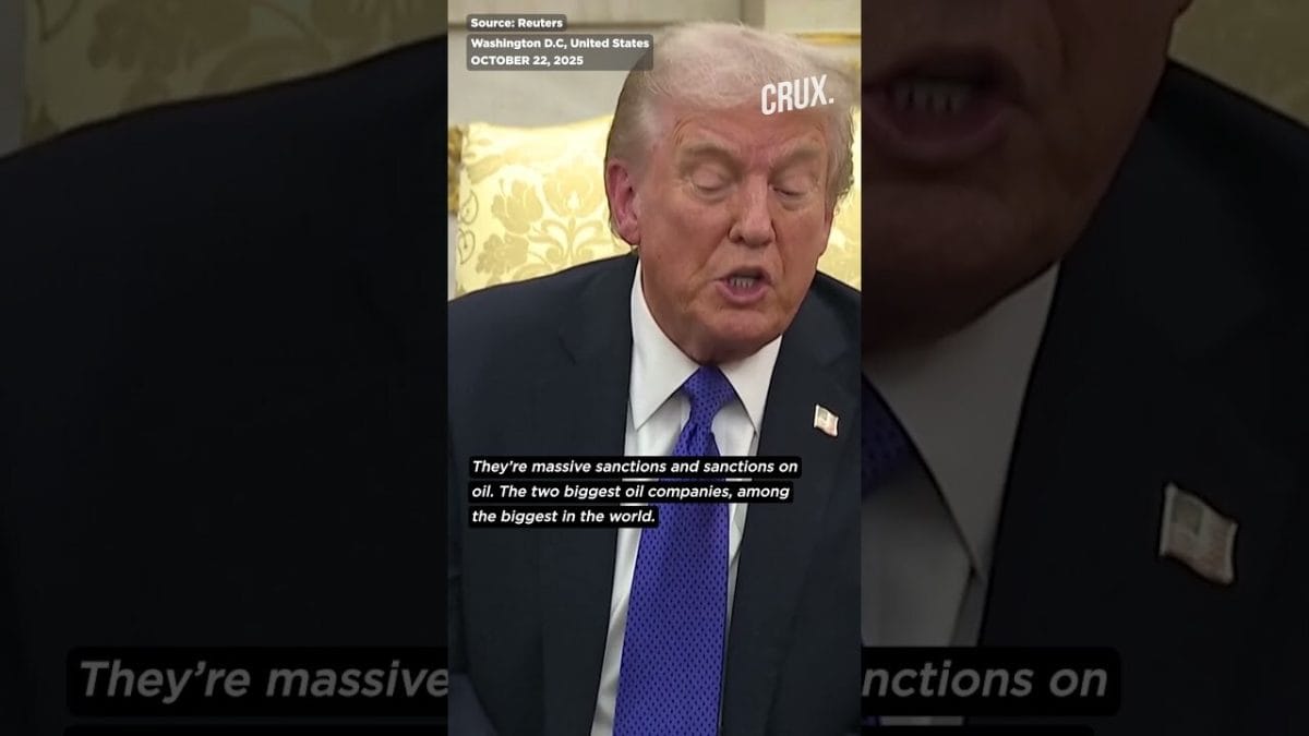 Watch: “Felt it was time” Frustrated Trump slaps "tremendous" sanctions on Russian oil firms