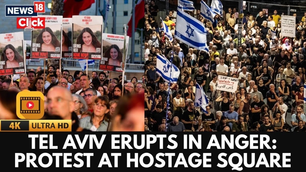 Tel Aviv Erupts in Anger: Protesters Flood Hostage Square, Calling for Immediate Release | 4K