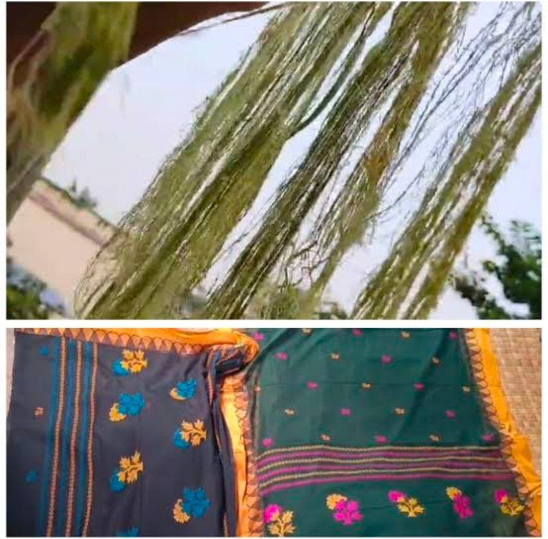 জলাশয়ের সেই কচুরিপানা থেকে তৈরি সুতো দিয়ে তাঁরা বিশেষ ভাবে প্রস্তুত করেছেন টি-শার্ট ও অন্যান্য পরিধান। তাঁদের এই ধরনের শিল্পকর্মকে কুর্নিশ জানিয়েছেন বিশ্বভারতীর বিভিন্ন বিভাগের অধ্যাপক, পড়ুয়া এবং প্রাপ্তনীরা। জলাশয়ের সেই কচুরিপানা থেকে তৈরি সুতো দিয়ে তাঁরা বিশেষ ভাবে প্রস্তুত করেছেন টি-শার্ট ও অন্যান্য পরিধান। তাঁদের এই ধরনের শিল্পকর্মকে কুর্নিশ জানিয়েছেন বিশ্বভারতীর বিভিন্ন বিভাগের অধ্যাপক, পড়ুয়া এবং প্রাপ্তনীরা।