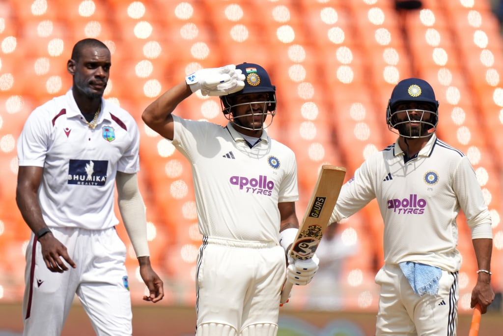 The century by Jurel on Day 2 of the first Test helped him become the sixth Indian wicketkeeper-batter to score a Test century against the West Indies. The 24-year-old joins the likes of Vijay Manjrekar, Farookh Engineer, Ajay Ratra, Wriddhiman Saha and MS Dhoni to score a hundred against West Indies. The century by Jurel on Day 2 of the first Test helped him become the sixth Indian wicketkeeper-batter to score a Test century against the West Indies. The 24-year-old joins the likes of Vijay Manjrekar, Farookh Engineer, Ajay Ratra, Wriddhiman Saha and MS Dhoni to score a hundred against West Indies.