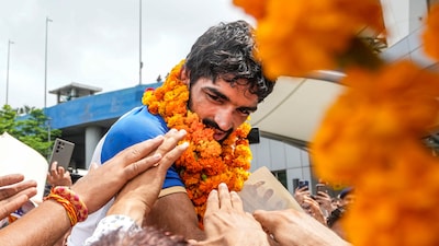 Aman Sehrawat won Olympics bronze medal (PTI)