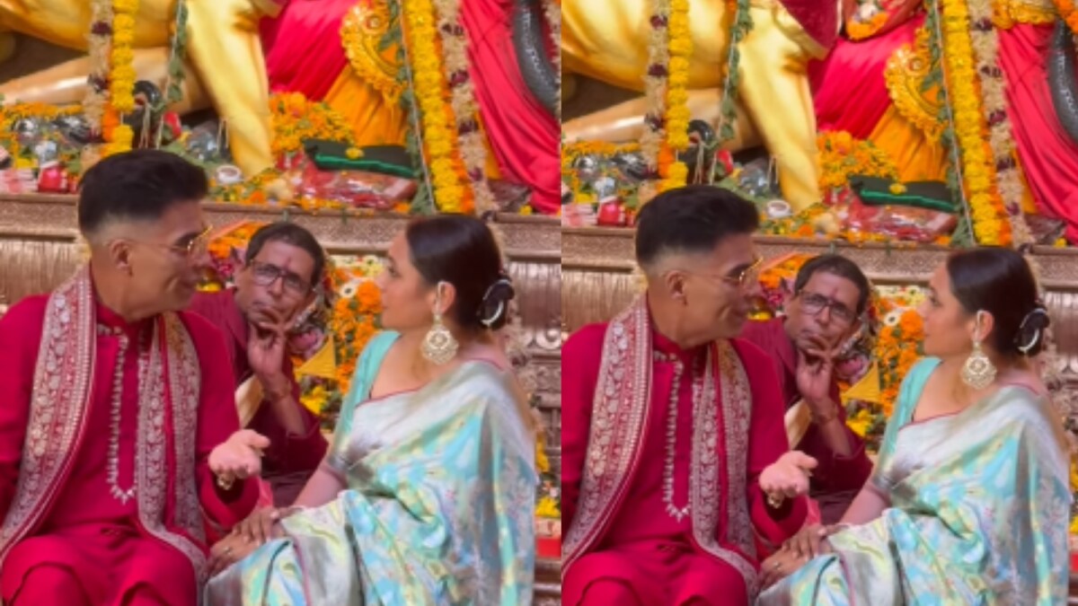 Karan Johar, Rani Mukerji Spotted Chatting at Durga Puja