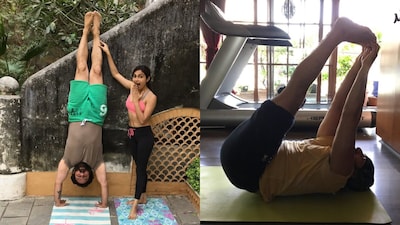 Saif Ali Khan's yoga routine wins over internet.