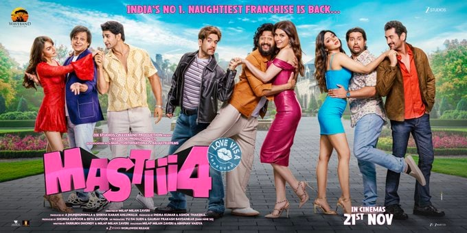 Масті 4, який виходить у кінотеатрах 21 листопада, також передбачає повернення тріо OG у складі Рітіш Дешмукх, Афтаб Шівдасані та Вівек Оберої разом із Тушаром Капуром, Аршадом Варсі, Ельнаазом Норозі та Рухі Сінгхом. Масті 4, який виходить у кінотеатрах 21 листопада, також передбачає повернення тріо OG у складі Рітіш Дешмукх, Афтаб Шівдасані та Вівек Оберої разом із Тушаром Капуром, Аршадом Варсі, Ельнаазом Норозі та Рухі Сінгхом.