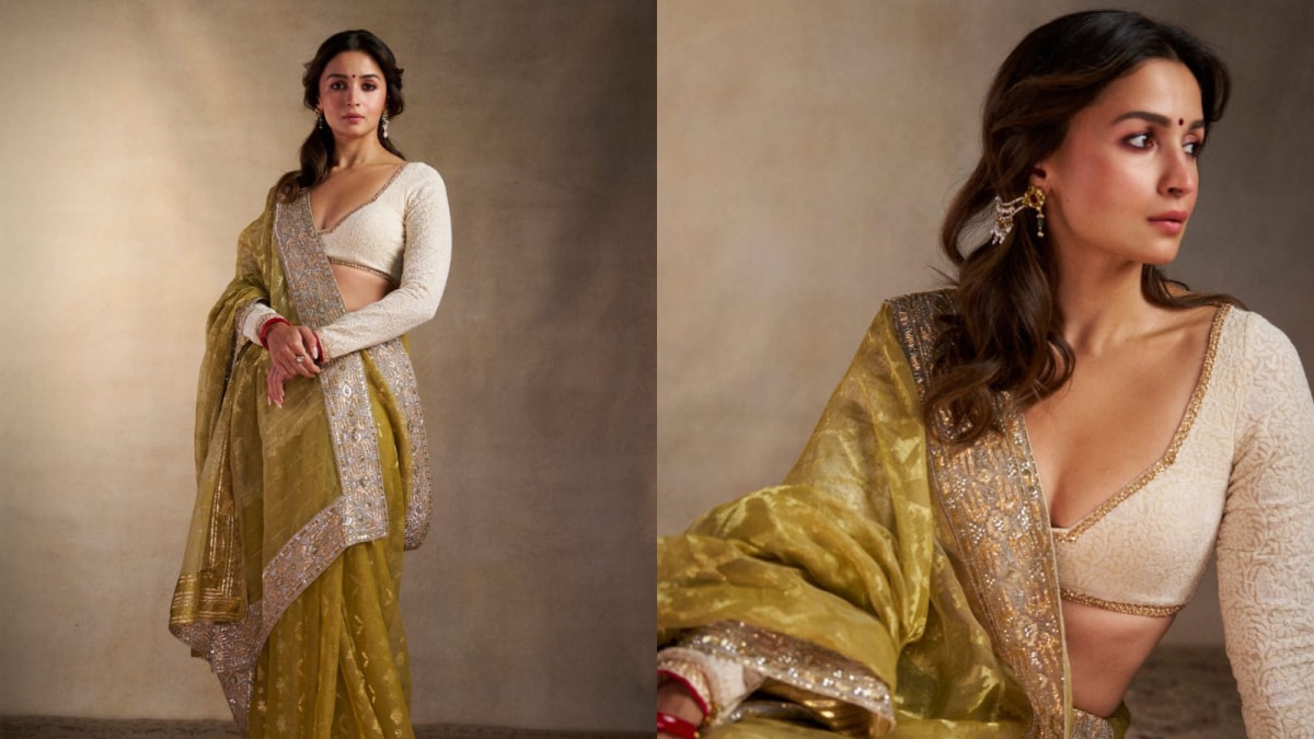 Alia Bhatt Adds Festive Cheer To Durga Puja Celebrations In A Dhakai Jamdani Saree