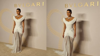 Priyanka Chopra Jonas made a dazzling appearance at the Bvlgari Gala Night in Mumbai. 
