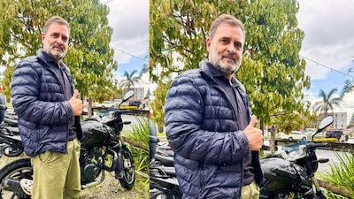 Stepping away from the usual starched kurtas and plain white tees, Congress leader Rahul Gandhi surprised many with his own take on the biker aesthetic