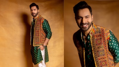 Varun Dhawan Dazzles in Mayyur Girotra for Navratri 2025