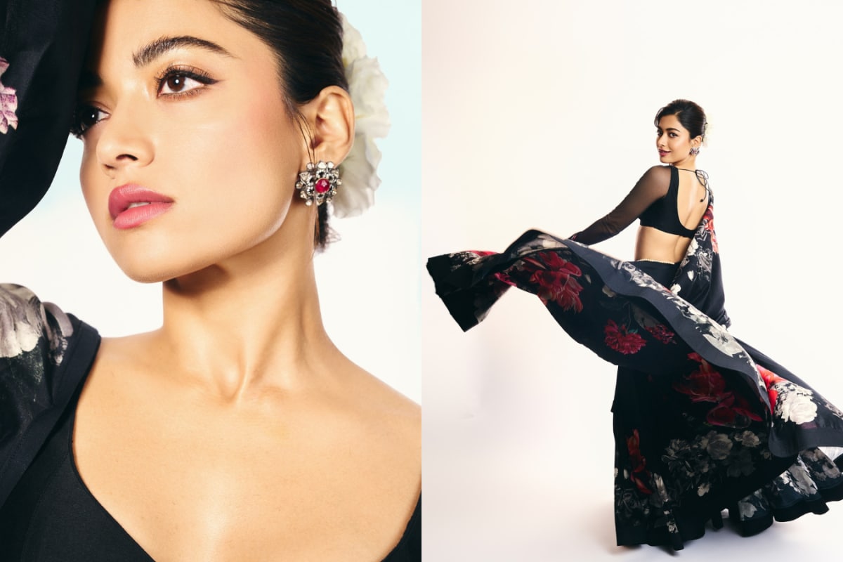 Rashmika Mandanna’s Black Dress Slays Thamma Promotions: Steal Her Glam for Fall 2025