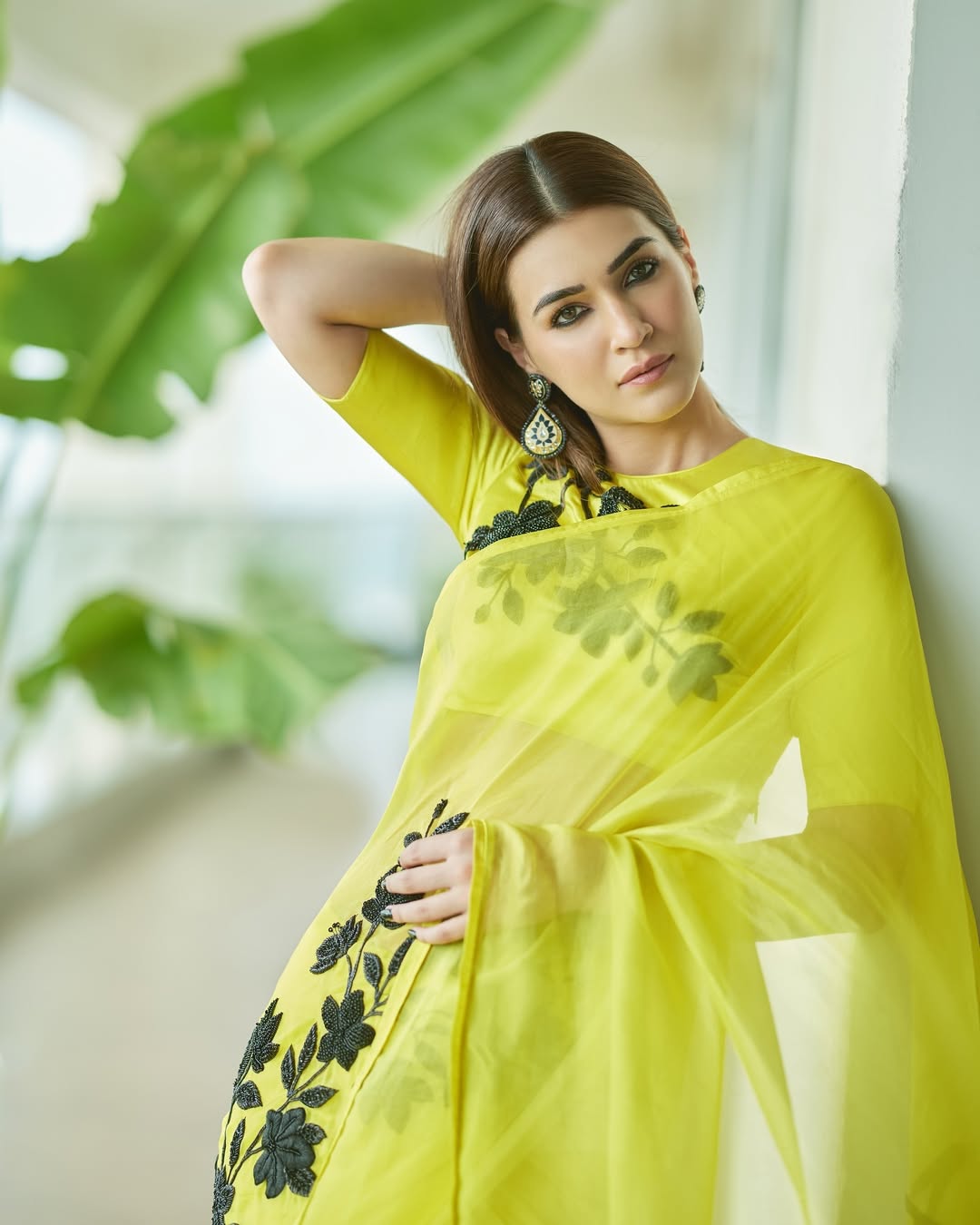 Boat Neck Blouse: Inspired by Kriti Sanon's refined style, this neckline beautifully frames the collarbones and pairs perfectly with both classic and contemporary sarees. (Image: Instagram) Boat Neck Blouse: Inspired by Kriti Sanon's refined style, this neckline beautifully frames the collarbones and pairs perfectly with both classic and contemporary sarees. (Image: Instagram)