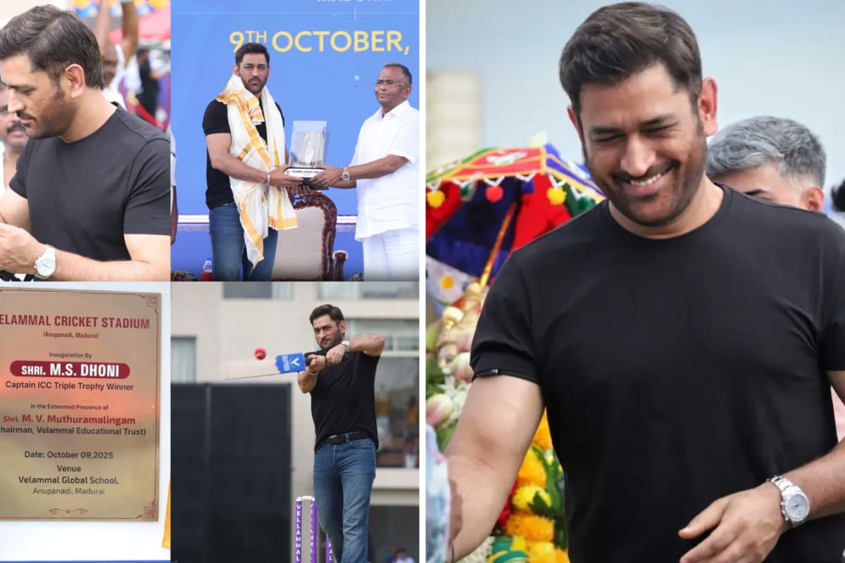 Madurai erupts as Dhoni inaugurates new stadium