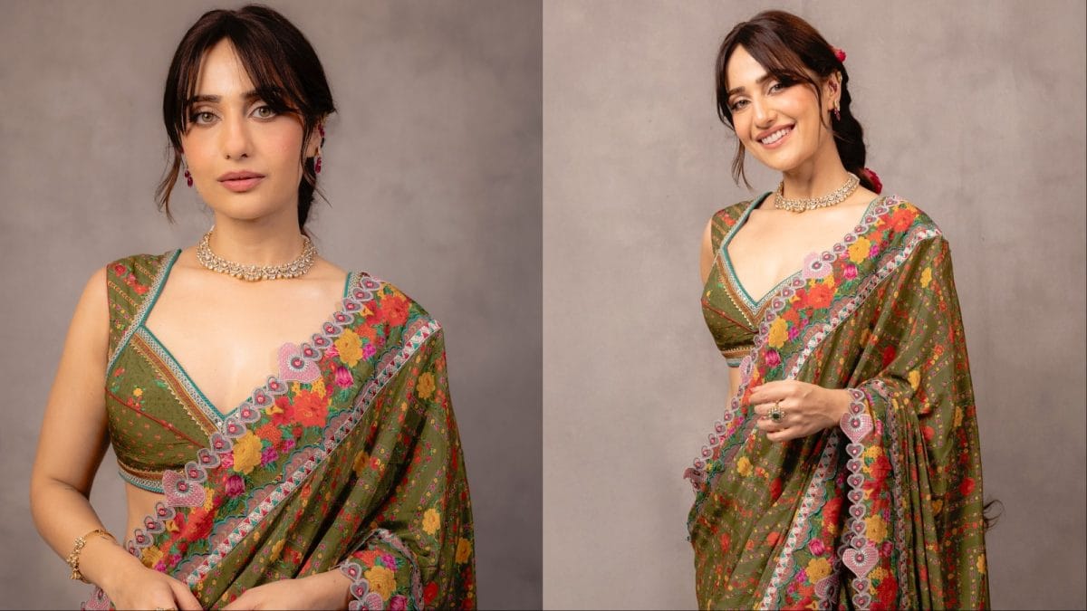 Kusha Kapila’s Green Floral Saree Is The Perfect Diwali Statement Piece