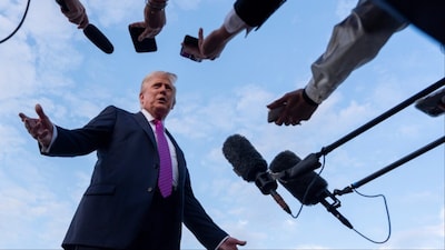 US President President Donald Trump speaks with reporters (Photo: AP)