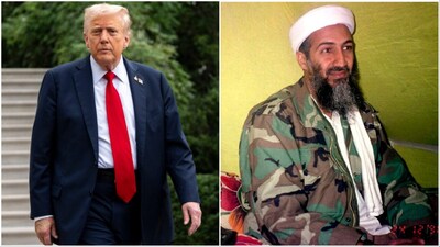 File photos of Donald Trump/Osama bin Laden (AP)