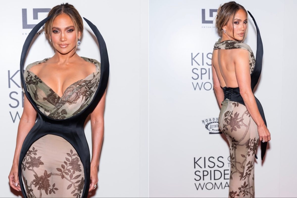 Jennifer Lopez’s Spider-Inspired Gown Stuns Kiss Of The Spider Woman Premiere