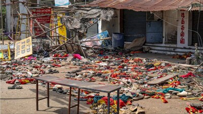 A photo showing the aftermath of the Karur stampede (PTI)