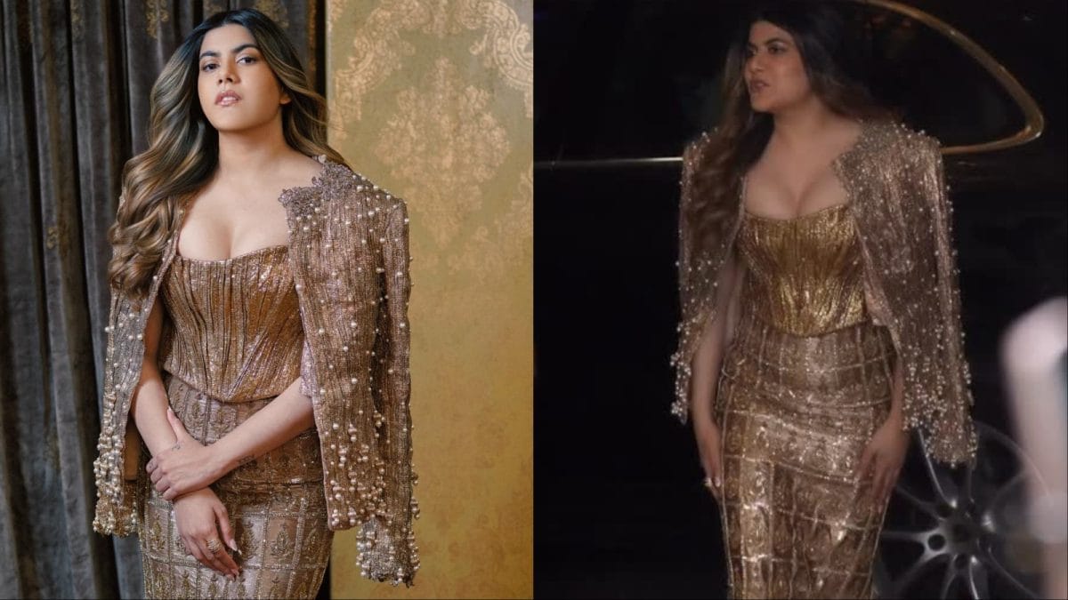 Ananya Birla Stuns In Manish Malhotra’s Gilded Corset And Skirt At Diwali Bash