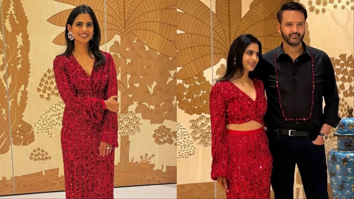 Isha Ambani Celebrates Birthday in Jamnagar with Red Outfit