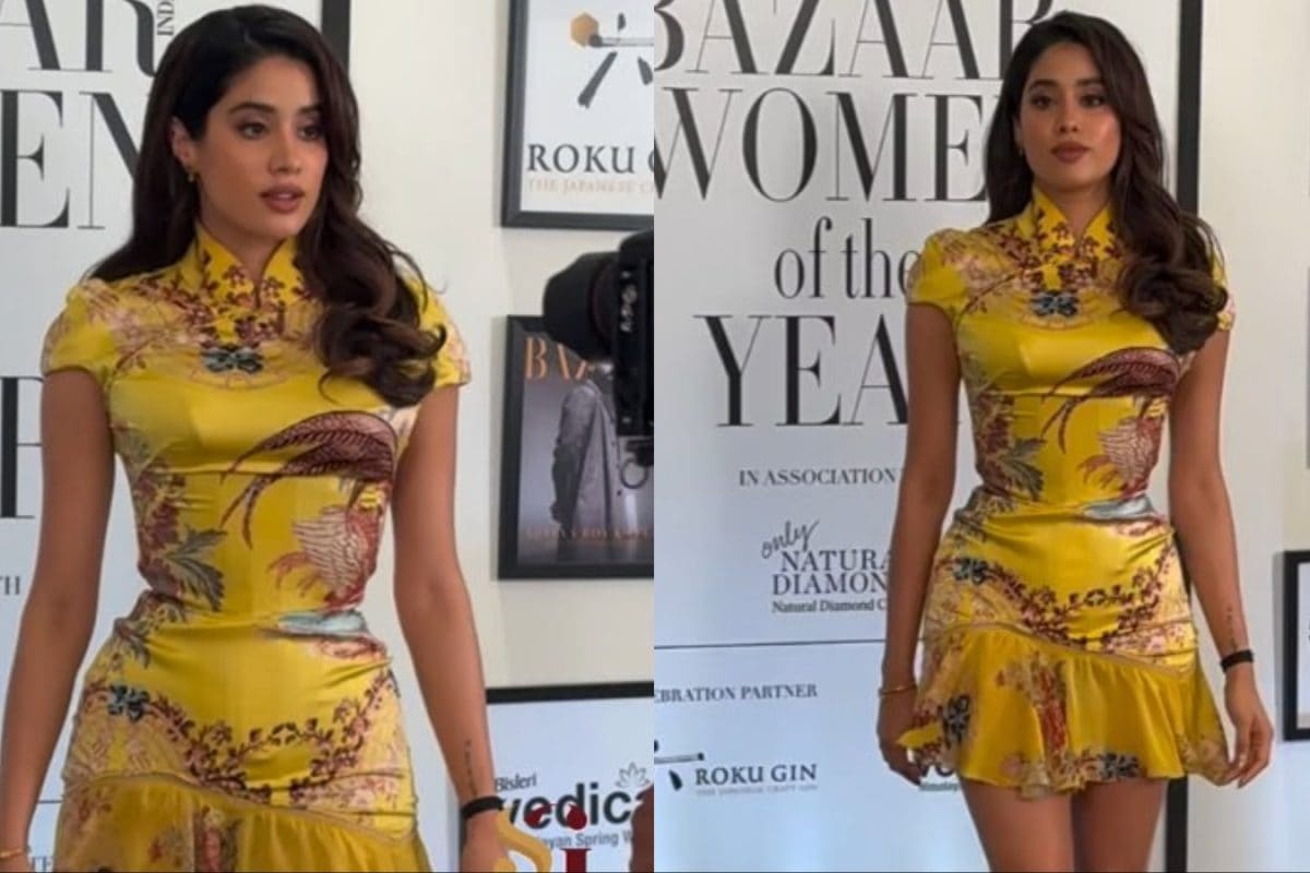 Janhvi Kapoor Brings Back Y2K Glamour In An Archival Roberto Cavalli Mini Dress