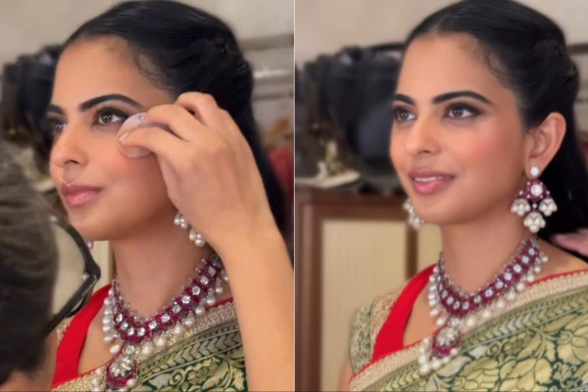 Isha Ambani Lights Up Diwali In A Bandhani Silk Saree And Statement Jewels