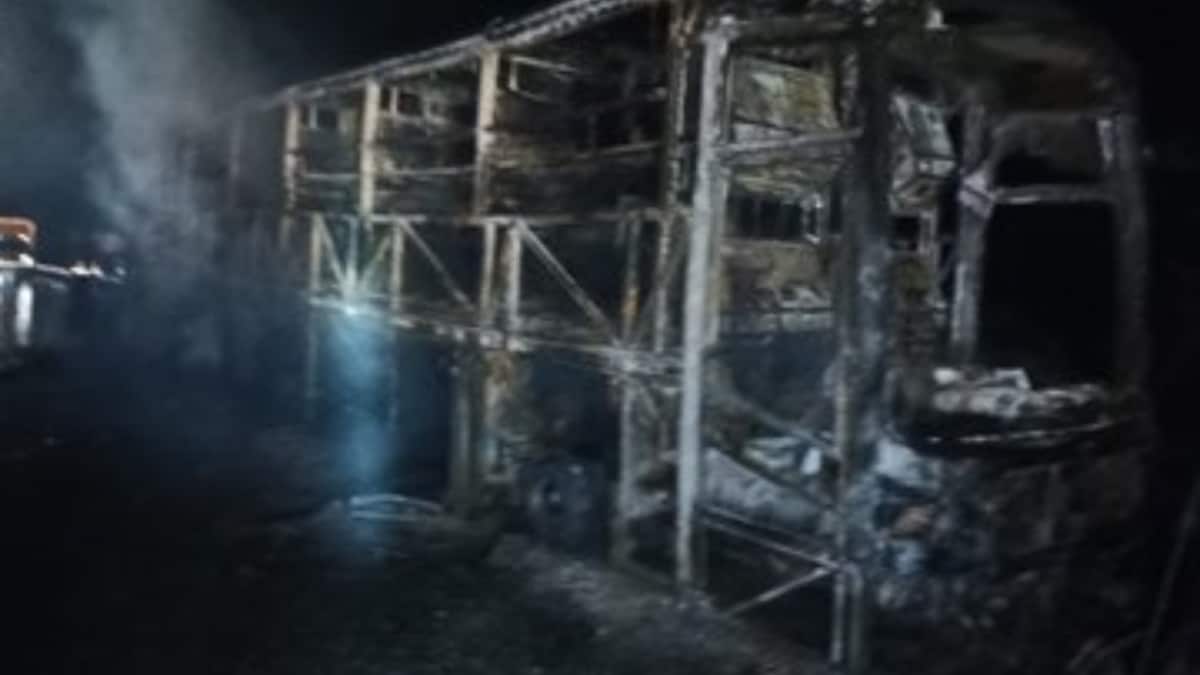 Kurnool Bus Fire LIVE: Bengaluru-Bound Bus With 40 On Board Catches Fire After Hitting 2-Wheeler, Over 12 Killed
