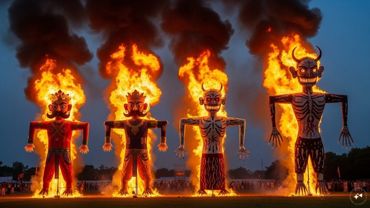 <div>Symbolic Blow Against 'Demon Of Drugs': Punjab Police Mark Dussehra With Fourth Effigy</div>