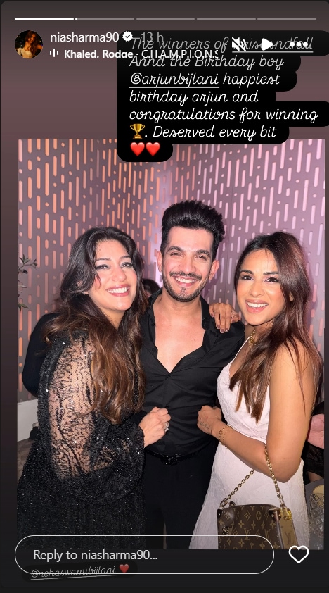 Nia Sharma Shares Photo With Arjun And Neha Bijlani: 'The Winner Of Rise  And Fall & The Birthday Boy' | Television News - News18