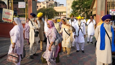 Sikh pilgrims leave for Pakistan to celebrate the Baisakhi festival in Amritsar. (PTI file photo)