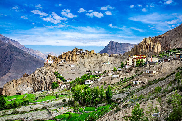 Spiti Valley, Himachal Pradesh: A cold desert mountain valley with crystal-clear skies and untouched landscapes. Its remote location and sparse population keep the air fresh and pollution levels negligible. Spiti Valley, Himachal Pradesh: A cold desert mountain valley with crystal-clear skies and untouched landscapes. Its remote location and sparse population keep the air fresh and pollution levels negligible.
