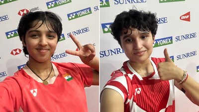 Tanvi Sharma and Unnati Hooda at the BWF World Junior Championships 2025  (BAI/X)