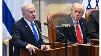 Israeli Prime Minister Benjamin Netanyahu and US President Donald Trump (AFP)
