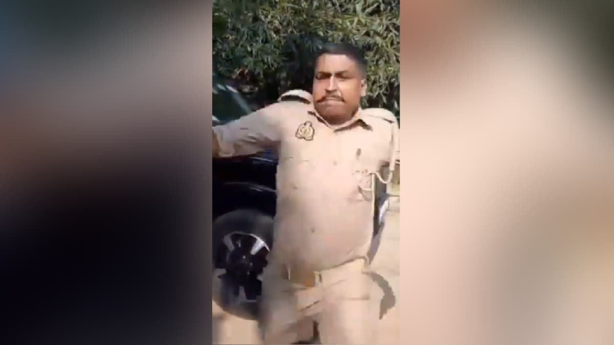 UP Cop Called To Resolve Land Dispute Kicks Complainant, Suspended After Video Goes Viral