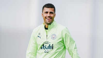 Man City star midfielder Rodri. (X) 