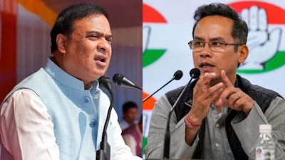 Assam CM Himanta Biswa Sarma and Congress MP Gaurav Gogoi | File Image