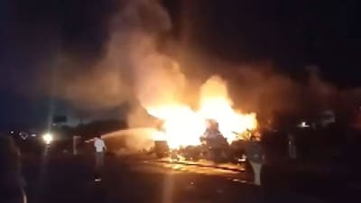 The collision triggered multiple explosions (ANI)