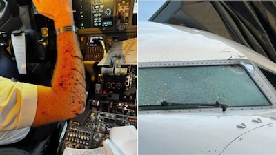 Pilot Injured As United Airlines Plane’s Windshield Cracks Midair. (X/